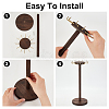 Round Wood Jewelry Necklace Display Organizer Hanging Tower Rack NDIS-WH0017-05-3