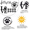 8 Sheets 4 Style Waterproof Heart & Bear Paw Pattern PET Car Decals Stickers STIC-GF0001-03C-4
