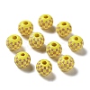 Wood Laser Engraved Tartan Beads WOOD-I011-01A-04-2