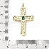 Golden Brass Micro Pave Cubic Zirconia Pendants KK-A209-07B-G-3