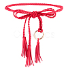 Handmade Imitation Leather Braided Rope Tie Belts AJEW-WH20006-398C-1