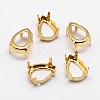 Flat Teardrop Brass Sew on Prong Settings KK-N0084-02G-7x10-1