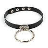 Alloy Ring Pendant PU Leather Choker Necklaces for Women FS-WGA2FAB-01-2