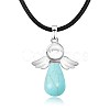 Angel Synthetic Turquoise Pendant Necklaces OH8264-12-1