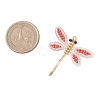 Glass Seed Beaded Dragonfly Pendants PALLOY-MZ00983-3