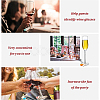 24Pcs 8 Colors Flat Round Wood & Tassel Dangle Wine Glass Charms AJEW-BC0003-13-4