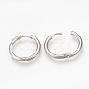 Tarnish Resistant 201 Stainless Steel Huggie Hoop Earrings X-MAK-R021-17mm-2