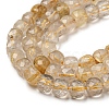 Natural Gold Rutilated Quartz Beads Strands G-A097-D02-05-4