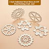 12Pcs 3 Style Unfinished Wood Slices WOOD-OC0002-78-4