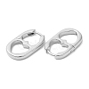 Rack Plating Brass Oval with Heart Hoop Earrings EJEW-D064-09P-2