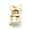 Rack Plating Brass Micro Pave Cubic Zirconia Pendants ZIRC-C037-03G-3