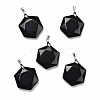 Natural Obsidian Pendants G-C241-02A-1