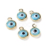 Handmade Evil Eye Lampwork Charms KK-F764-13G-07-1