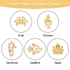 20Pcs 10 Styles 201 Stainless Steel Connector Charms STAS-DC0013-91-3