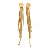 Brass Snake Chain Tassel Stud Earring Findings X-KK-G510-20G-1