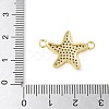 Brass Micro Pave Clear Cubic Zirconia Connector Charms KK-C086-14G-01-3
