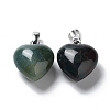 Natural Moss Agate Pendants G-I311-A08-6