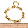 304 Stainless Steel Curved Bar Link Chain Bracelets for Women BJEW-F536-15G-3