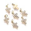 316 Surgical Stainless Steel Tiny Cross Charms STAS-F256-023D-G-1