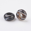 Natural Striped Agate/Banded Agate European Beads G-G740-12x6mm-23-2