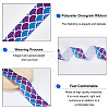 20 Yards Flat Printed Polyester Grosgrain Ribbon OCOR-WH0067-90A-5