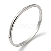 Non-Tarnish 304 Stainless Steel Smooth Hinged Bangles BJEW-Q772-01P-1