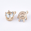 Transparent Glass Charms GLAA-T007-17F-3