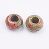 Natural Unakite European Beads G-K216-03B-2
