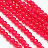 Imitation Jade Glass Round Bead Strands GLAA-A022C-6mm-M-2