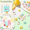 36Pcs 6 Colors Opaque Resin Cabochons RESI-CJ0004-89-2