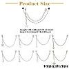 9Pcs 9 Styles Zinc Alloy European Safety Chains with Dangle Charms HJEW-CJ0001-23-2