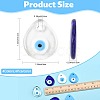 16Pcs 4 Colors Handmade Lampwork Evil Eye Pendants LAMP-FS0001-69-4