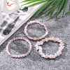 Natural Rose Quartz Stretch Bracelets BJEW-JB05647-4