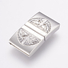 Tarnish Resistant 304 Stainless Steel Magnetic Clasps with Glue-in Ends STAS-G136-02P-1