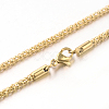 304 Stainless Steel Popcorn Chain Necklaces NJEW-J032-22G-1