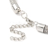 Iron Round Snake Chains Choker Necklaces NJEW-P289-04P-4
