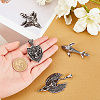 4Pcs 4 Style 304 Stainless Steel Big  Pendants STAS-DC0006-21-2