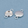 201 Stainless Steel Cabochon Connector Settings STAS-F191-15S-A-2