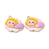 Opaque Resin Pendants RESI-G032-H04-2