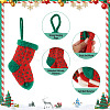 4Pcs 4 Styles Christmas Polyester Socks Pendant Decorations AJEW-TA0003-29B-6