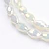 Electroplate Glass Beads Strands EGLA-J013-4X6mm-F03-3
