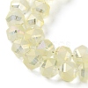 Electroplate Transparent Glass Beads Strands EGLA-I018-FR02-3