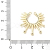 Brass Micro Pave Clear Cubic Zirconia Connector Charms CU-CBAEC29-01G-3