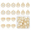 30Pcs 3 Style Light Gold Alloy Pendants FIND-CA0002-92-1