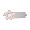304 Stainless Steel Pink Enamel Connector Charms STAS-P377-14P-B-1