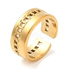 304 Stainless Steel Hollow Open Cuff Rings for Women STAS-D085-38G-1