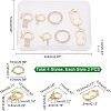 8Pcs 4 Style Brass Micro Pave Clear Cubic Zirconia Twister Clasps ZIRC-CA0001-09-2