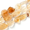 Rough Raw Heated Natural Citrine Beads Strands G-G010-13-1