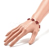 Glass Seed & Natural Agate Beaded Bracelet with Brass Magnetic Clasp BJEW-JB07803-5