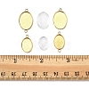 DIY Oval 304 Stainless Steel Cabochon Connector & Pendant Making Kits DIY-FS0008-31-5